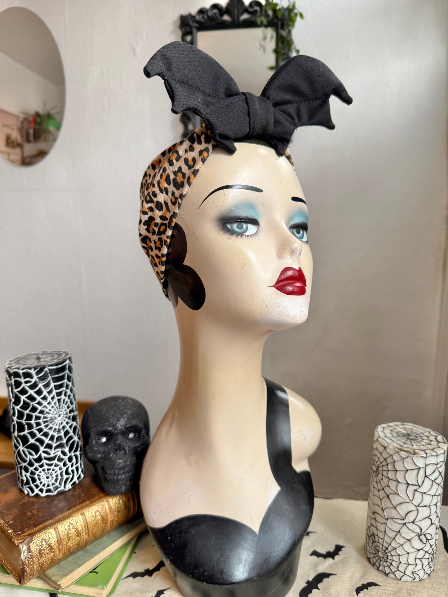 Gothic rockabilly bat hat