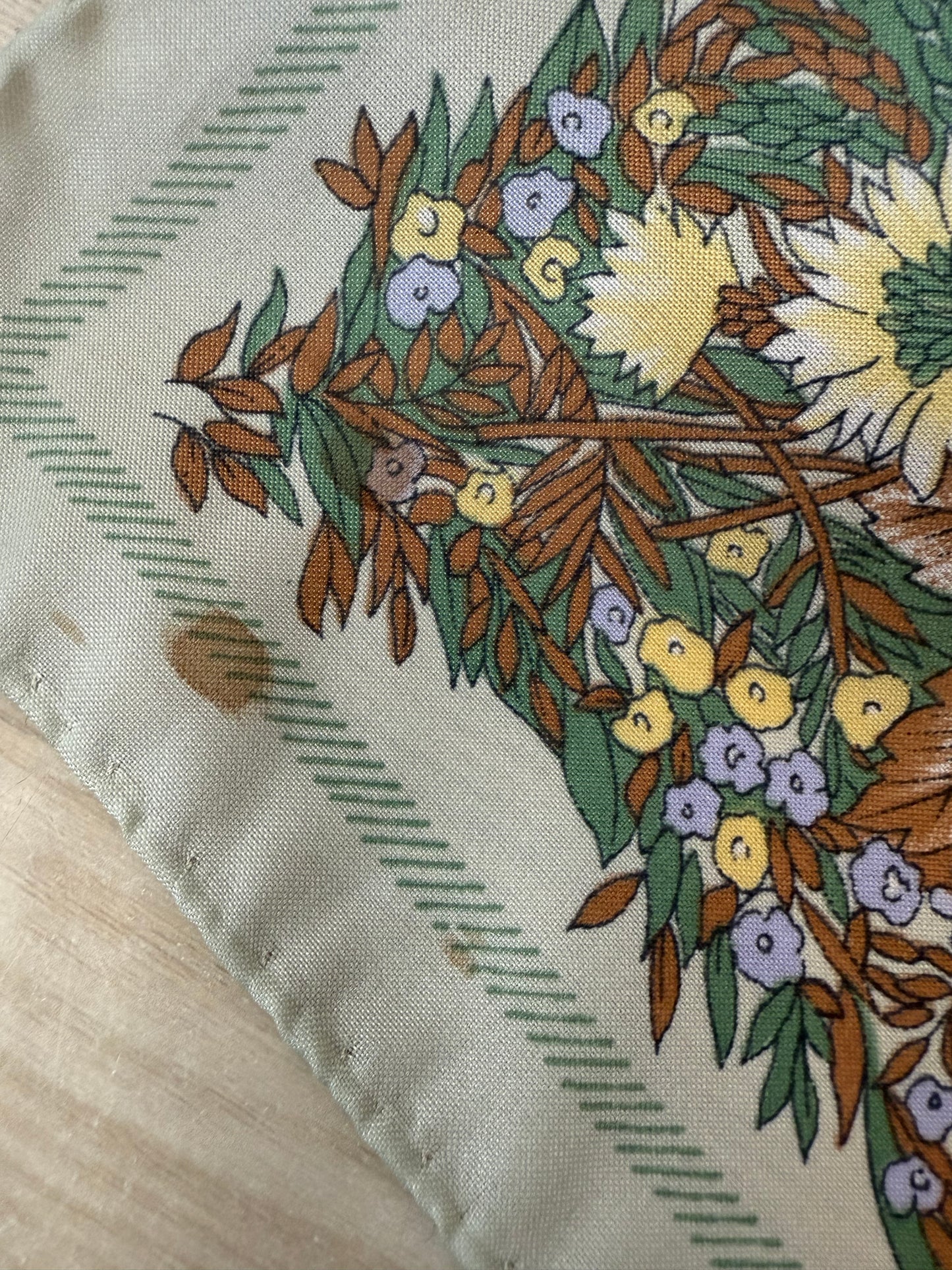 Green Floral True Vintage Scarf