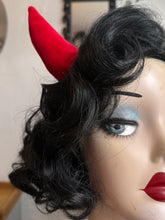 Load image into Gallery viewer, Red Velvet Devil Horns (Hair Clips)