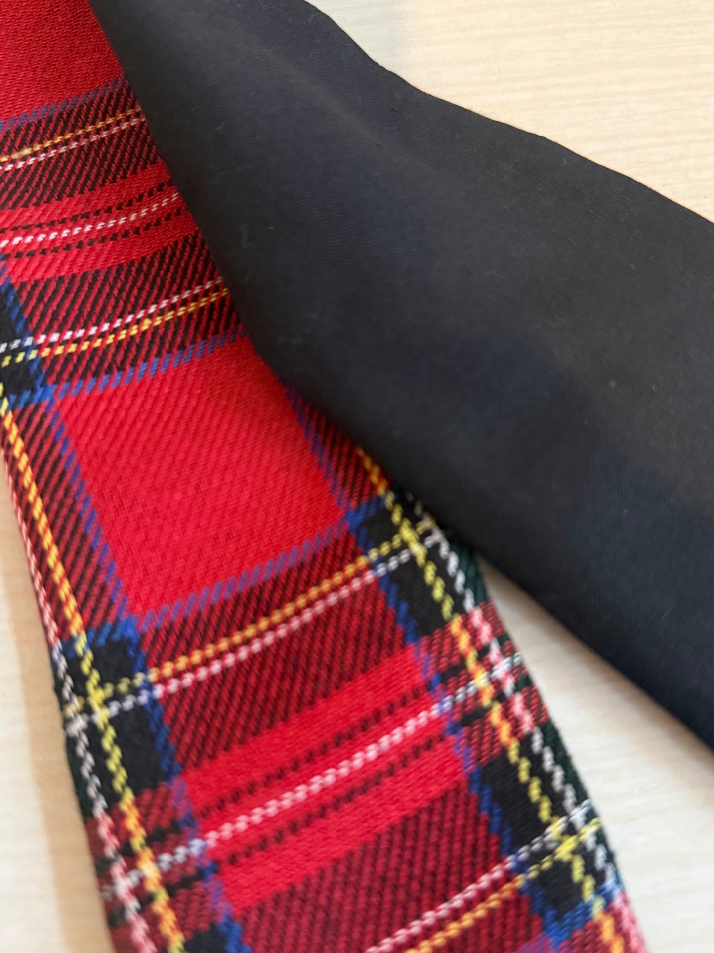 Little Devil Vintage Headband in Red Tartan