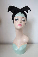 Load image into Gallery viewer, handmade halloween black gothic alt fashion bat turban