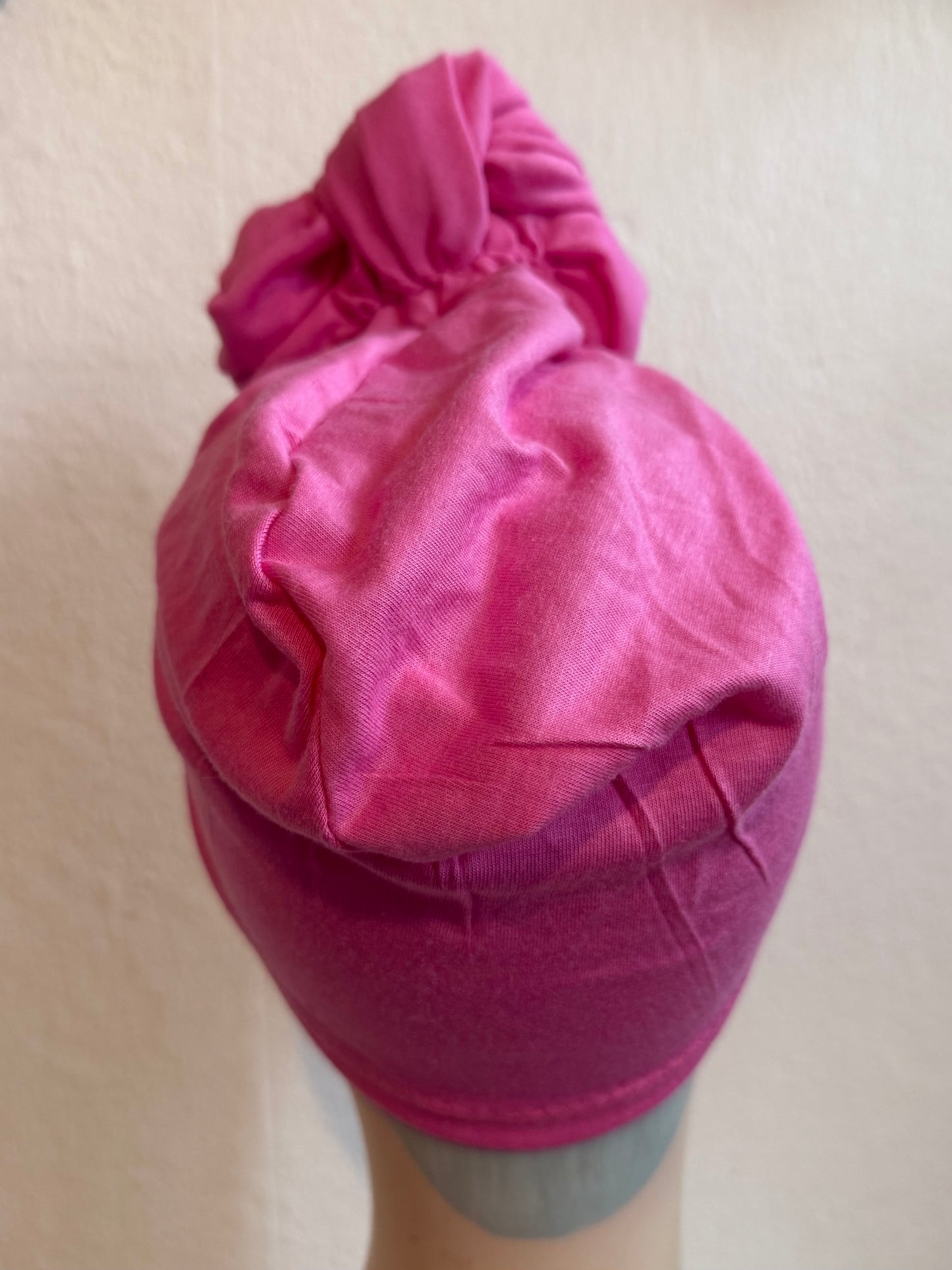50% OFF SALE ITEM: Pink (Full Coverage) 1940s Style Pre-tied Turban with Slouchy Knot