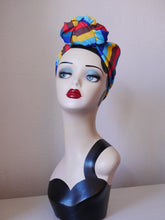 Load image into Gallery viewer, 50% OFF SALE ITEM: SMALL KNOT Vintage Style Pre-tied Headband in Autumn Stripes