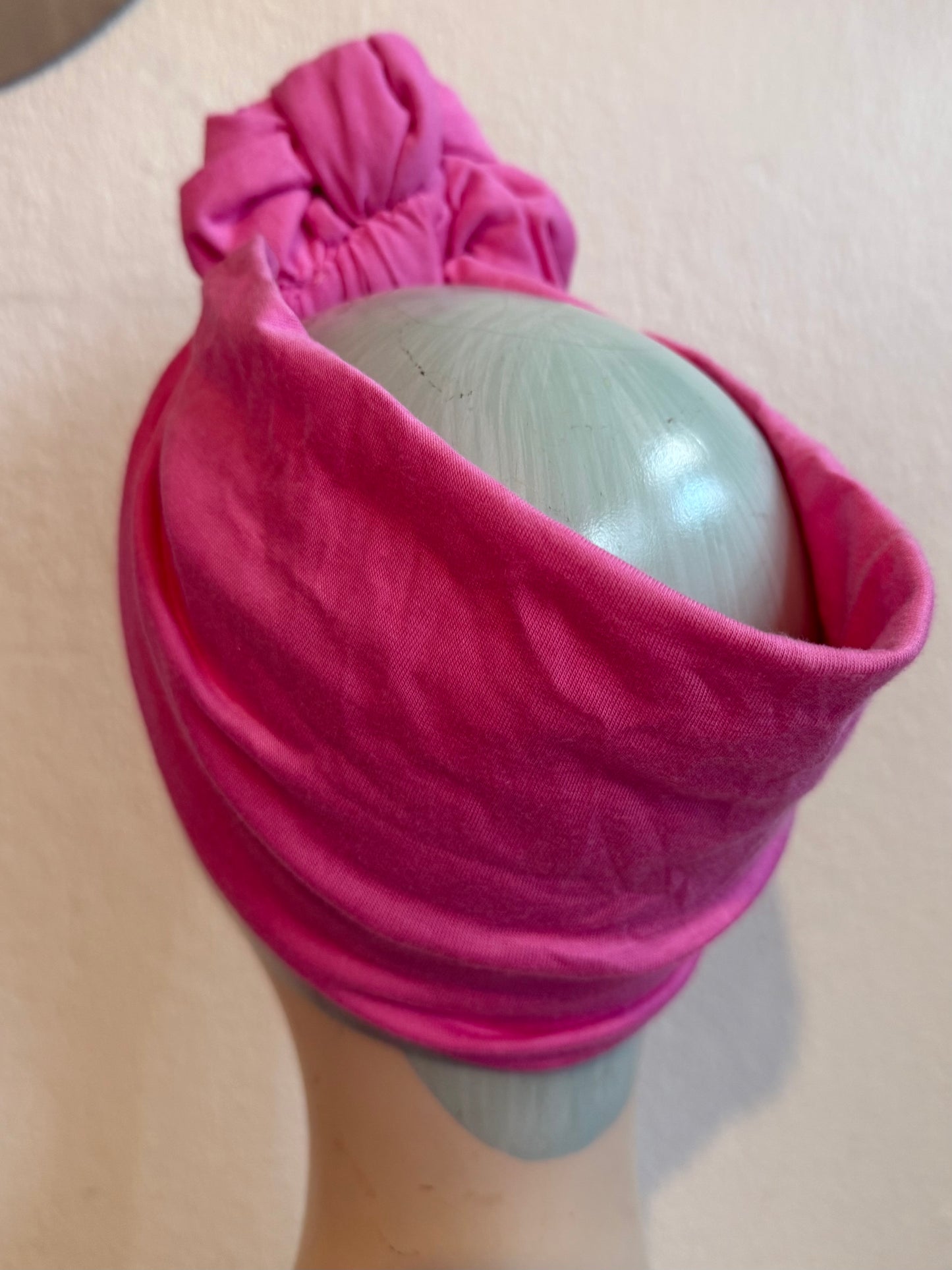 50% OFF SALE ITEM: Pink Vintage Style Pre-tied Headband with Slouchy Knot