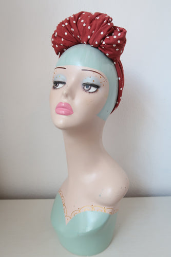 Terracotta 1940s Landgirl turban