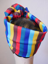 Load image into Gallery viewer, 50% OFF SALE ITEM: SMALL KNOT Vintage Style Pre-tied Headband in Autumn Stripes