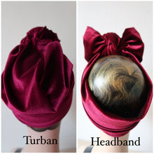 Load image into Gallery viewer, Velvet turbans & headbands