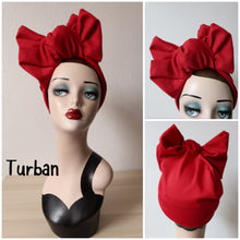 Load image into Gallery viewer, 1940s pre-knotted stretchy HUGE ‘Tilt’ Knot Headband Turban