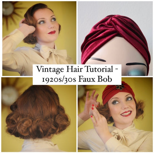 Vintage Hair Tutorial - 1920s/30s Faux Bob