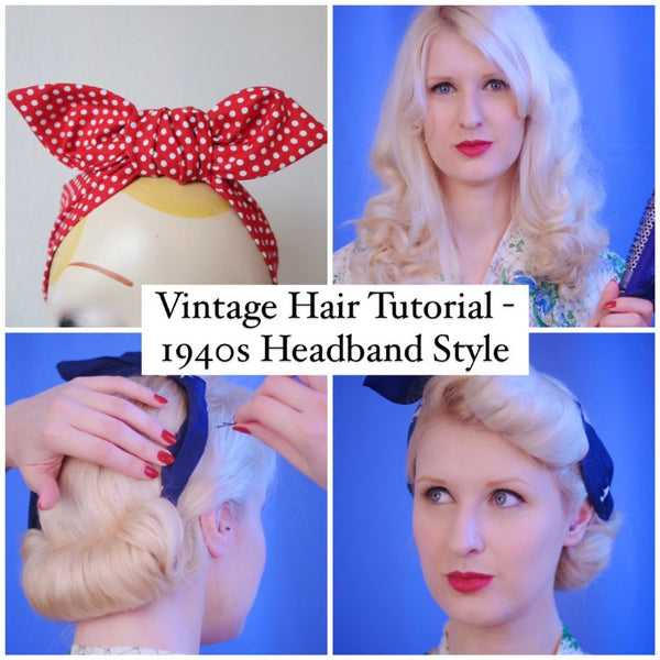 Vintage Hair Tutorial - 1940s Headband Hairstyle