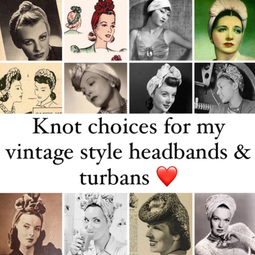 Vintage 1940s 1920s turbans blog post