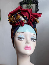 Load image into Gallery viewer, Classic Red &amp; Blue Patterned True Vintage Scarf