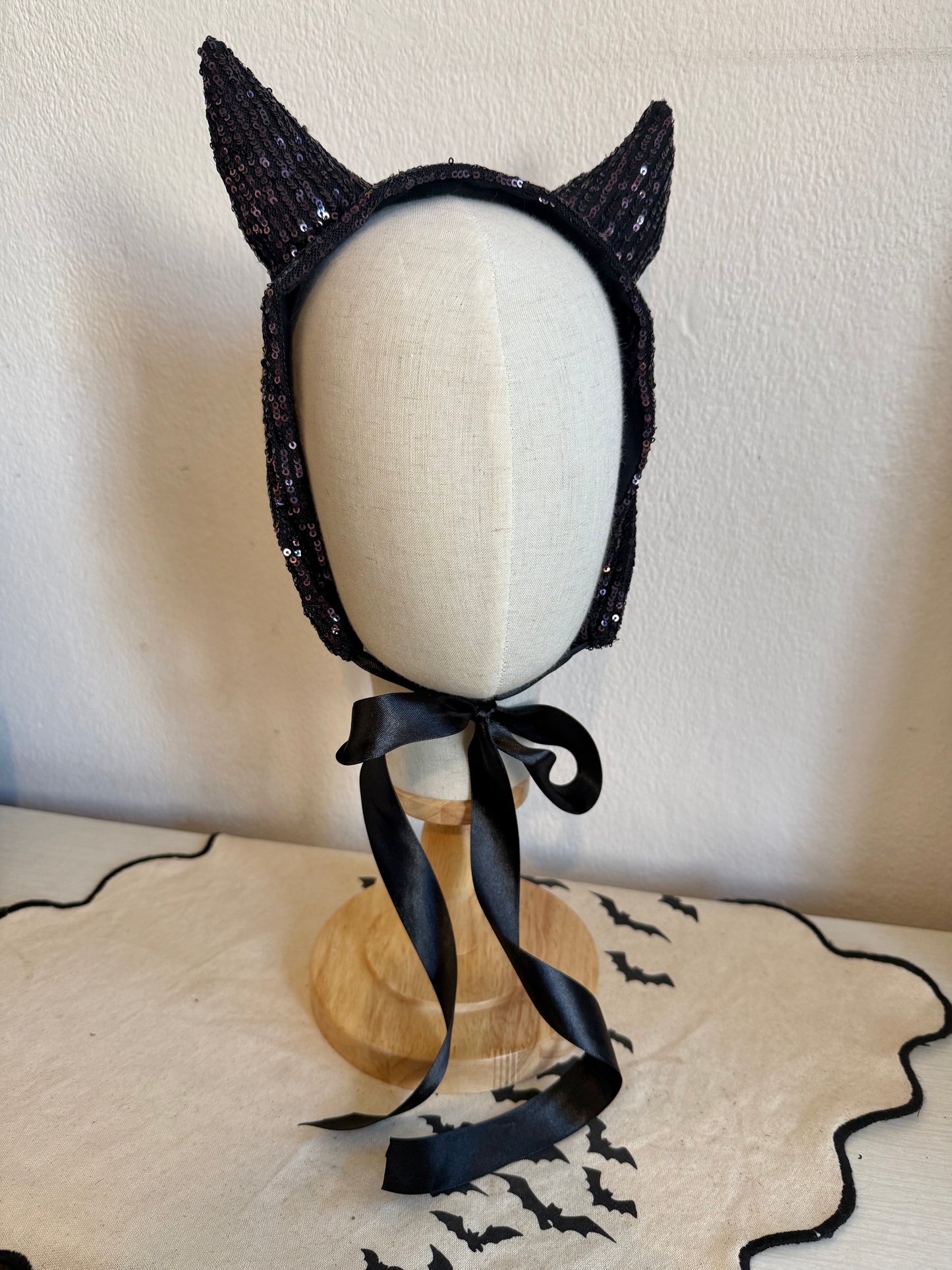 Sparkly Devil Headpiece in Black