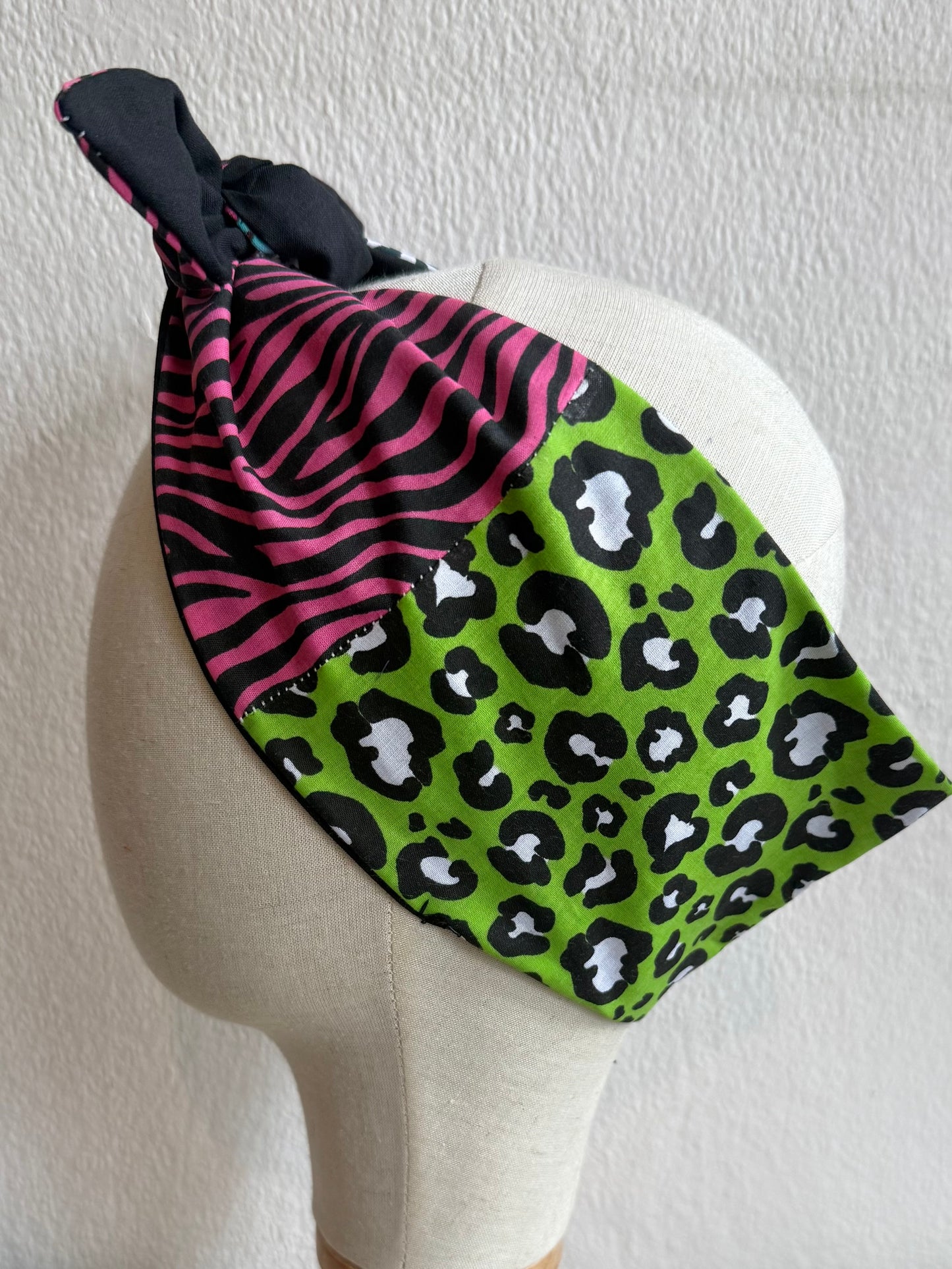 nostalgic 90s halloween summerween patchwork headscarf