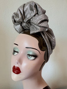 Sliver metallic party glamorous turban 