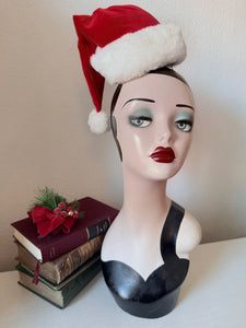 Santa hat pin-up novelty fascinator 