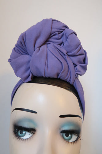 Lilac vintage turban for women