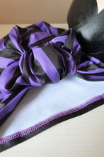 Load image into Gallery viewer, Black &amp; purple Halloween handmade goth turban