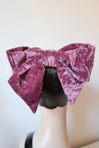 SALE ITEM: HAIR BOW in Dusky Pink Velvet