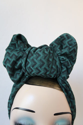 forest green 1940s turban
