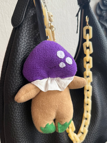 Cute mushroom cottagecore bag charm trinket 