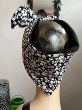 Load image into Gallery viewer, Gothic Halloween alternative fashion bat headscarf dark floral 