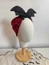 Load image into Gallery viewer, valentines bat headband in velvet