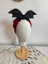 Load image into Gallery viewer, valentines bat headband in velvet