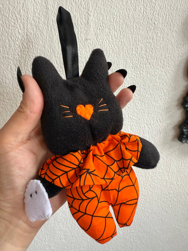 Halloween cat bag charm trinket