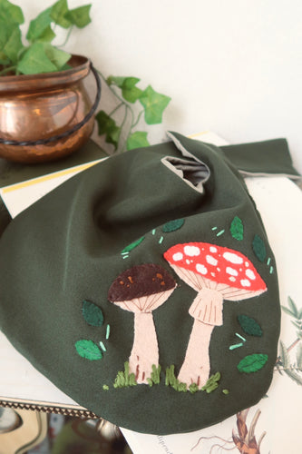 Embroidered Mushroom Bag