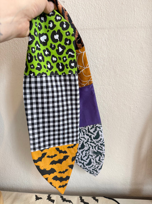 nostalgic 90s halloween summerween patchwork headscarf