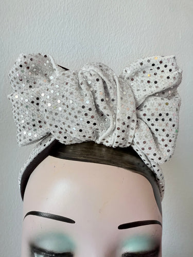 Sliver sequin party Christmas festive burlesque vintage glamorous headband 