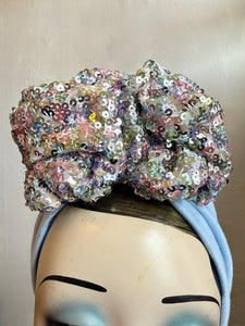 Vintage style sequin turban 