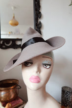 Load image into Gallery viewer, Vintage style grey witch hat 