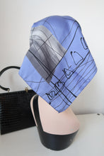 Load image into Gallery viewer, Blue true vintage square headscarf