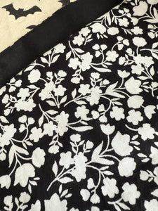 Gothic Halloween alternative fashion bat headscarf dark floral 
