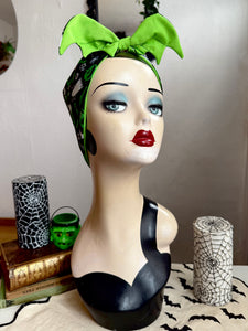 Gothic Halloween alternative fashion bat headscarf 