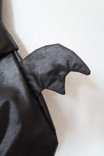 Load image into Gallery viewer, Black Halloween bat bag handmade wing detail
