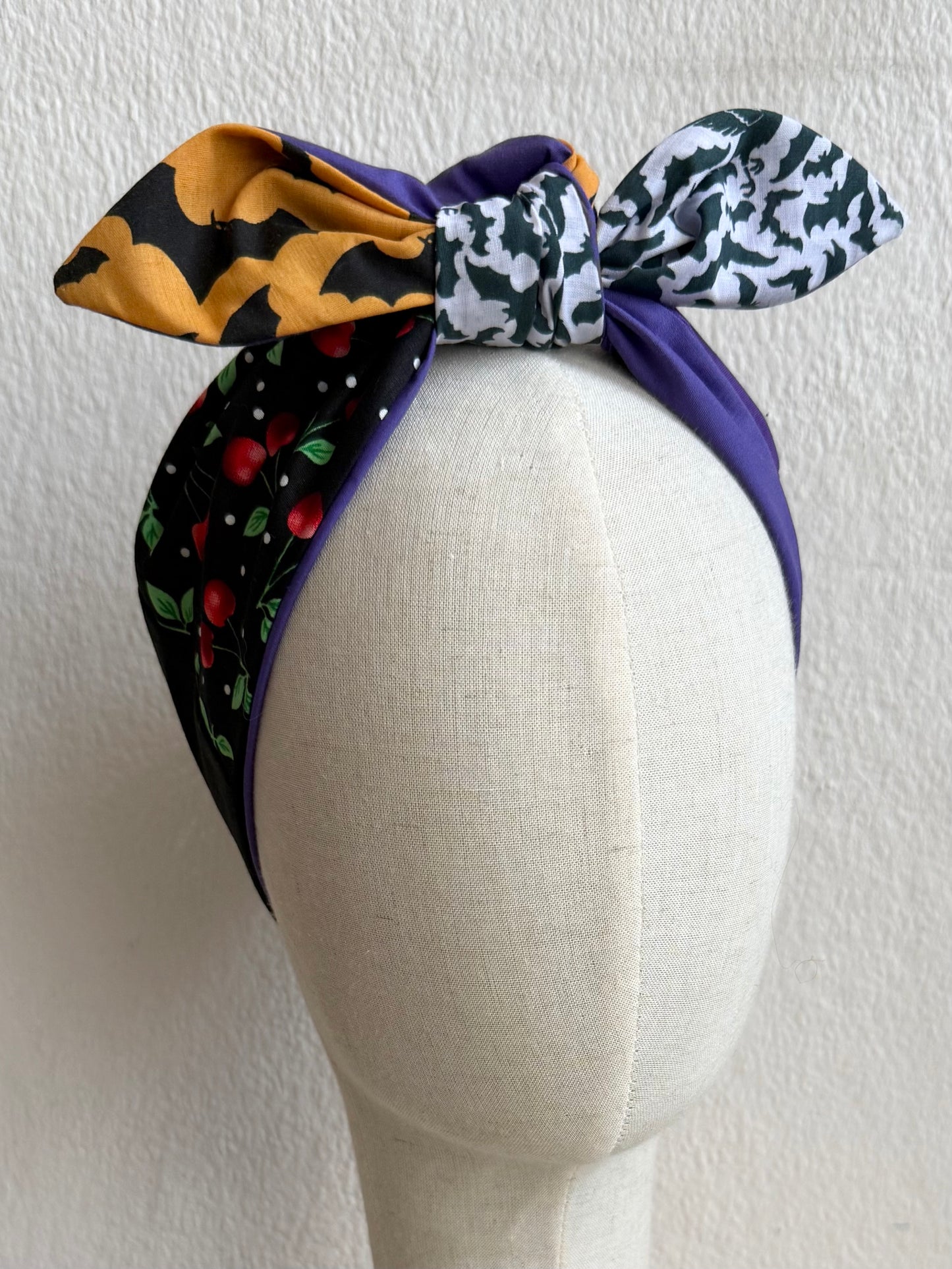 Patchwork Spooky Headscarf (self tie)