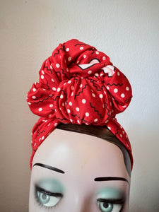 Heart print turban 