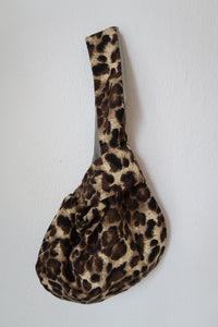 Leopard print 1940s handmade vintage bag set 