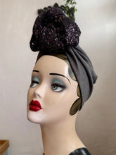 Load image into Gallery viewer, Gothic sequin vintage turban headscarf  