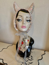 Load image into Gallery viewer, Sparkly Devil Headpiece (pink/orange)