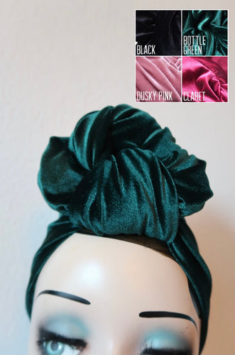 Velvet fashion hair turban