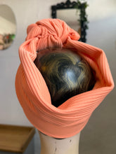 Load image into Gallery viewer, 50% OFF SALE ITEM: SMALL KNOT Vintage Style Pre-tied Headband in Coral