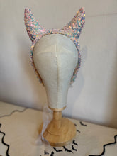 Load image into Gallery viewer, Sparkly Devil Headpiece (pink/orange)