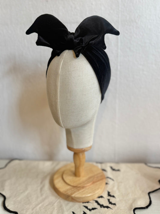 Black velvet gothic Halloween alternative fashion headband 