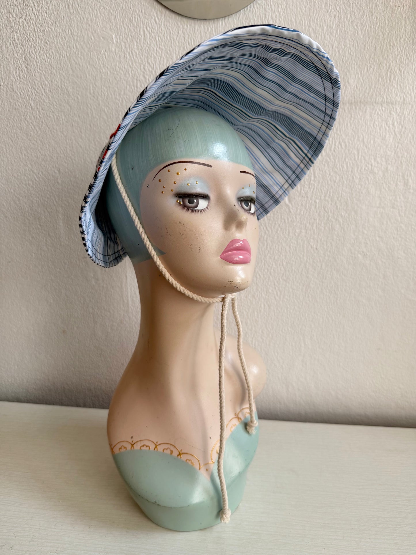 vintage style nautical sun hat