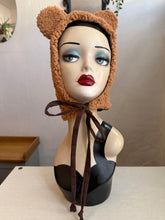 Load image into Gallery viewer, Mannequin head wearing a brown bear hat.