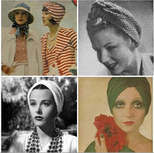 Load image into Gallery viewer, Vintage 1920s turban 